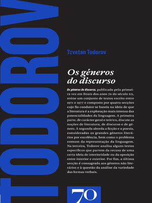 cover image of Os Géneros do Discurso